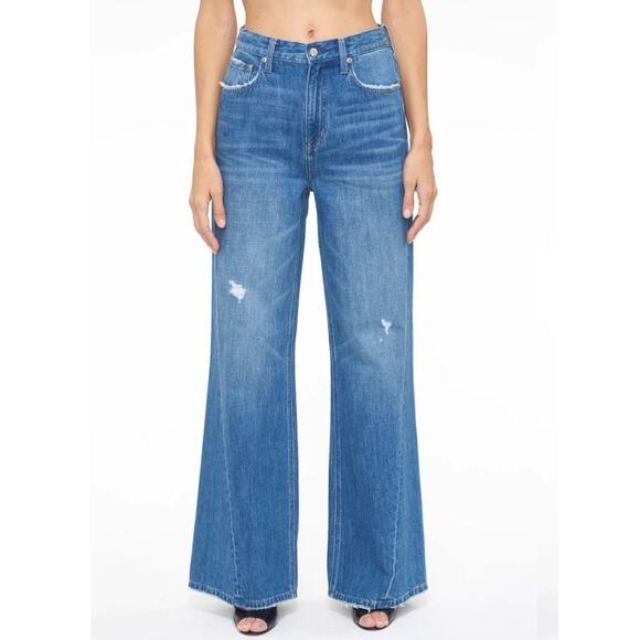 Pistola Ruby High Rise Palazzo Jean High Rise Wide Leg Stretch Women's 28 - Picture 1 of 13